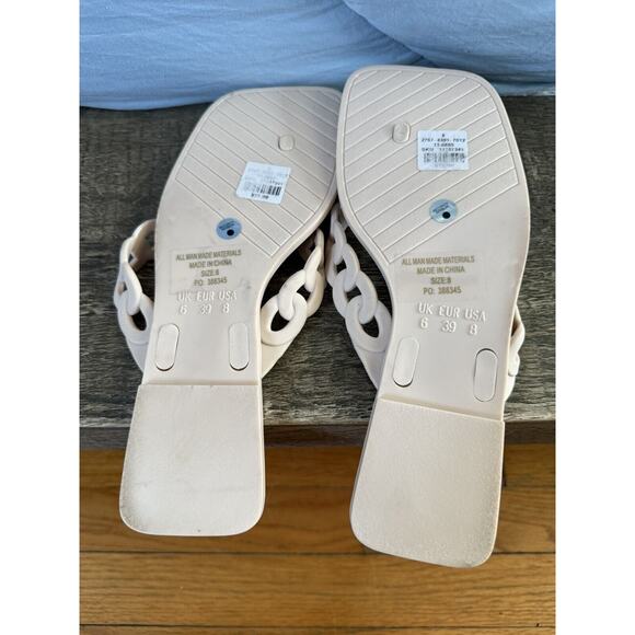 Charlotte Russe Thong Chain Sandals Women's size 8 - Picture 6 of 6